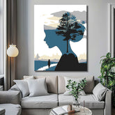 Painting by Numbers Landscape in Abstract Figures